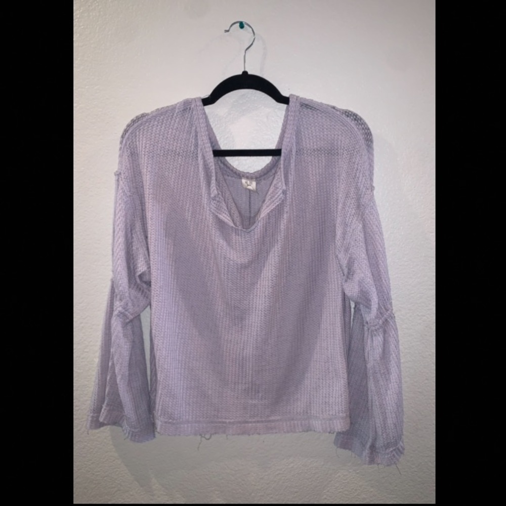 We the free waffle knit oversized shirt